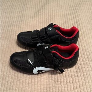 Black and Red Cycling Shoes